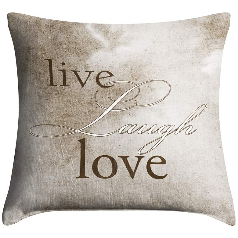 Image 1 Live Laugh Love 18" Square Throw Pillow