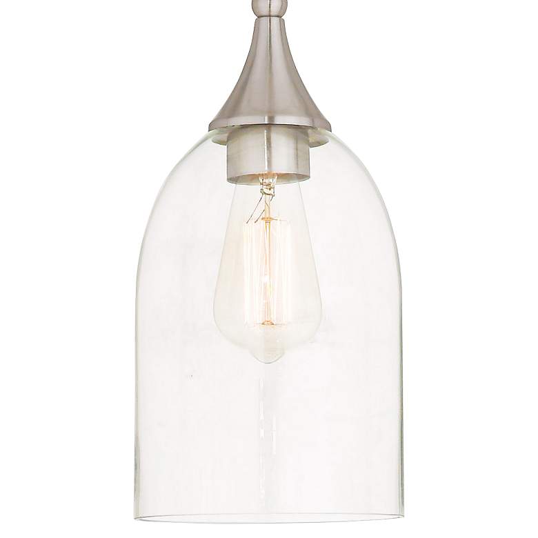 Image 3 Lived Lighting Art Glass 6 1/4" Nickel and Clear Glass Mini Pendant more views