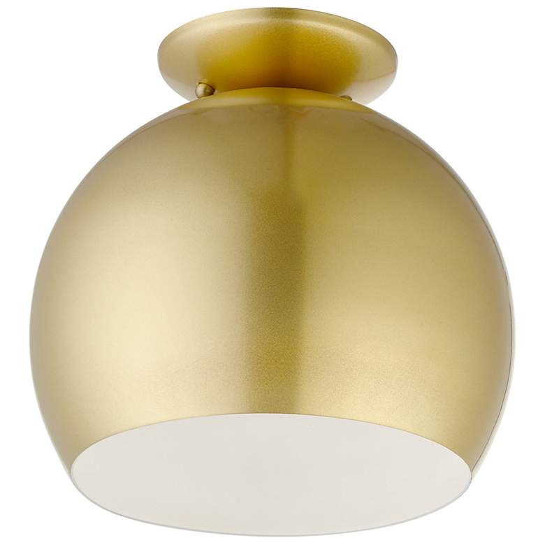 Image 3 Livex 10" Wide 1-Light Soft Gold Modern Semi-Flush Mount Ceiling Light more views