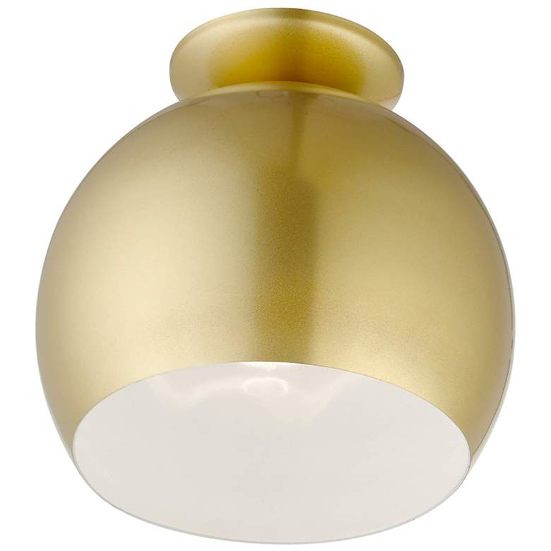Image 4 Livex 10" Wide 1-Light Soft Gold Modern Semi-Flush Mount Ceiling Light more views