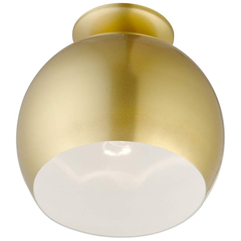 Image 5 Livex 10" Wide 1-Light Soft Gold Modern Semi-Flush Mount Ceiling Light more views