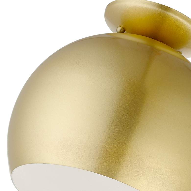 Image 6 Livex 10" Wide 1-Light Soft Gold Modern Semi-Flush Mount Ceiling Light more views