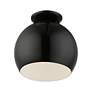 4_Livex 10" Wide Black Dome Modern Semi-Flush Mount Ceiling Light more views