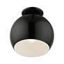 5_Livex 10" Wide Black Dome Modern Semi-Flush Mount Ceiling Light more views