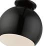 6_Livex 10" Wide Black Dome Modern Semi-Flush Mount Ceiling Light more views