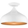 2_Livex 12" Wide Modern Gloss White Dome  Semi-Flush Mount Ceiling Light