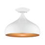 Thumbnail3 of Livex 12" Wide Modern Gloss White Dome Semi-Flush Mount Ceiling Light more views