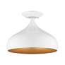 Thumbnail4 of Livex 12" Wide Modern Gloss White Dome Semi-Flush Mount Ceiling Light more views