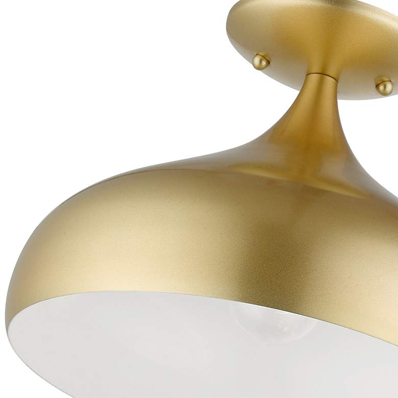 Image 6 Livex 12" Wide Modern Soft Gold Semi-Flush Mount Ceiling Light more views