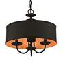 4_Livex 16" Wide 3-Light Black Drum Traditional Pendant Chandelier more views