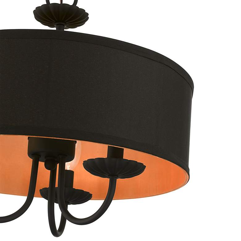 Image 6 Livex 16" Wide 3-Light Black Drum Traditional Pendant Chandelier more views