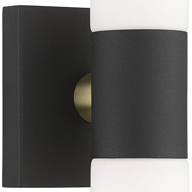 Image 3 Livex Aero 17 3/4" High Textured Black ADA 2-Light Wall Sconce more views
