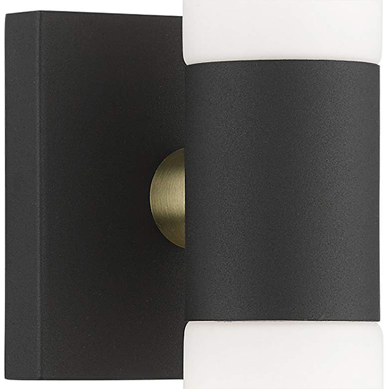 Image 3 Livex Aero 17 3/4 inch High Textured Black ADA 2-Light Wall Sconce more views