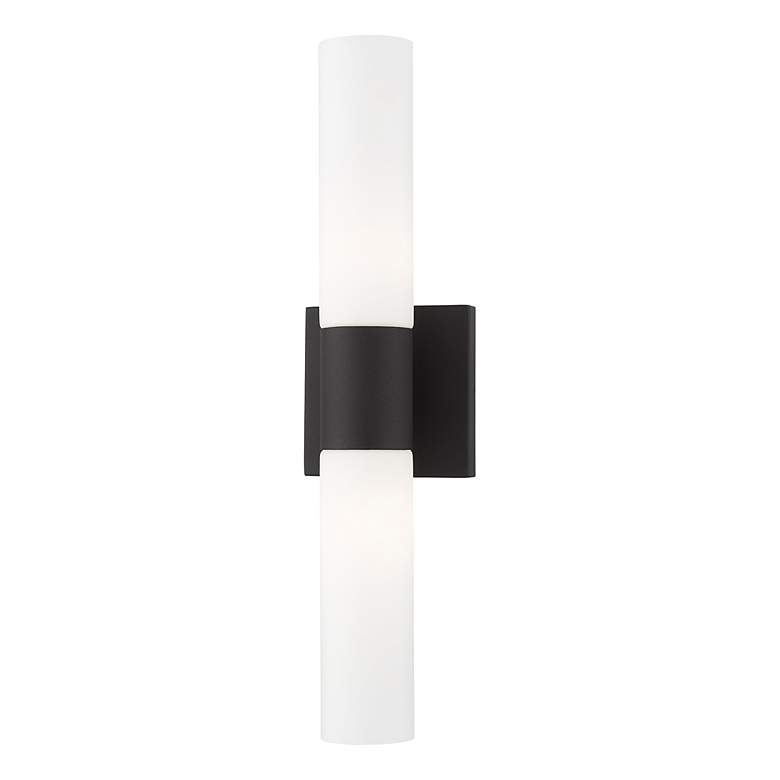 Image 5 Livex Aero 17 3/4" High Textured Black ADA 2-Light Wall Sconce more views