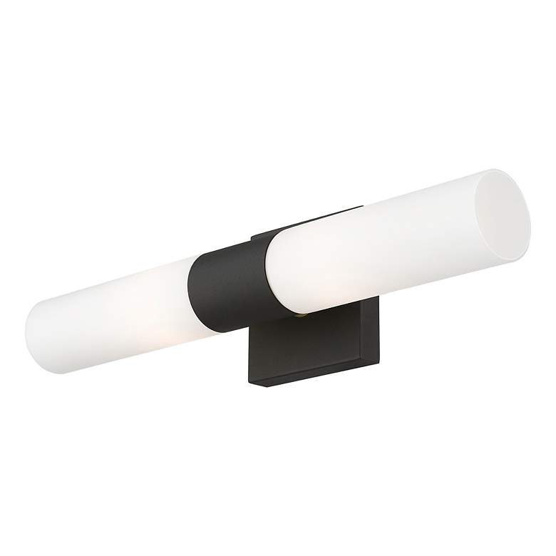 Image 6 Livex Aero 17 3/4" High Textured Black ADA 2-Light Wall Sconce more views