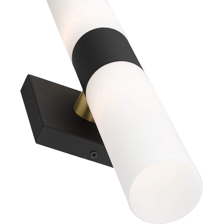 Image 7 Livex Aero 17 3/4" High Textured Black ADA 2-Light Wall Sconce more views
