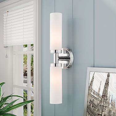 Livex Aero 18" High 2 Light Polished Chrome ADA Bath Light