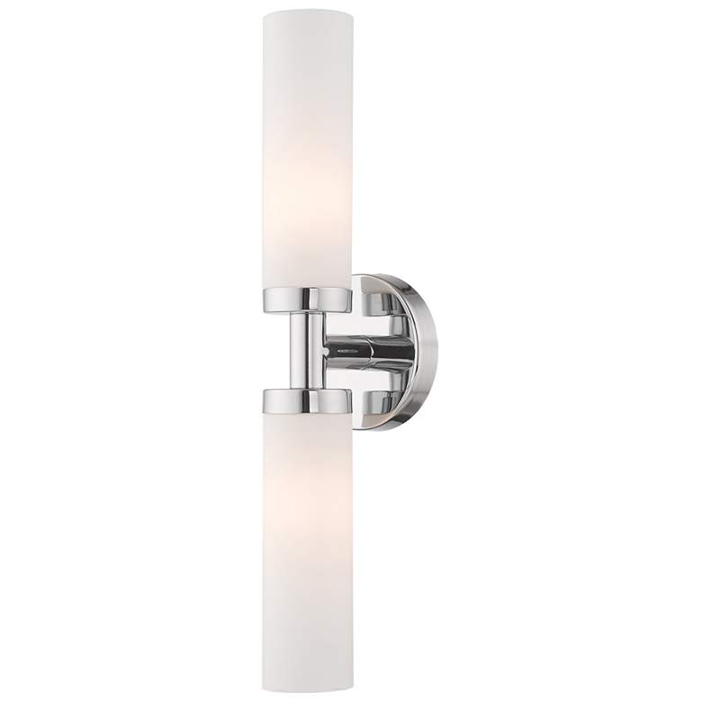 Image 1 Livex Aero 18 inch High 2 Light Polished Chrome ADA Bath Light