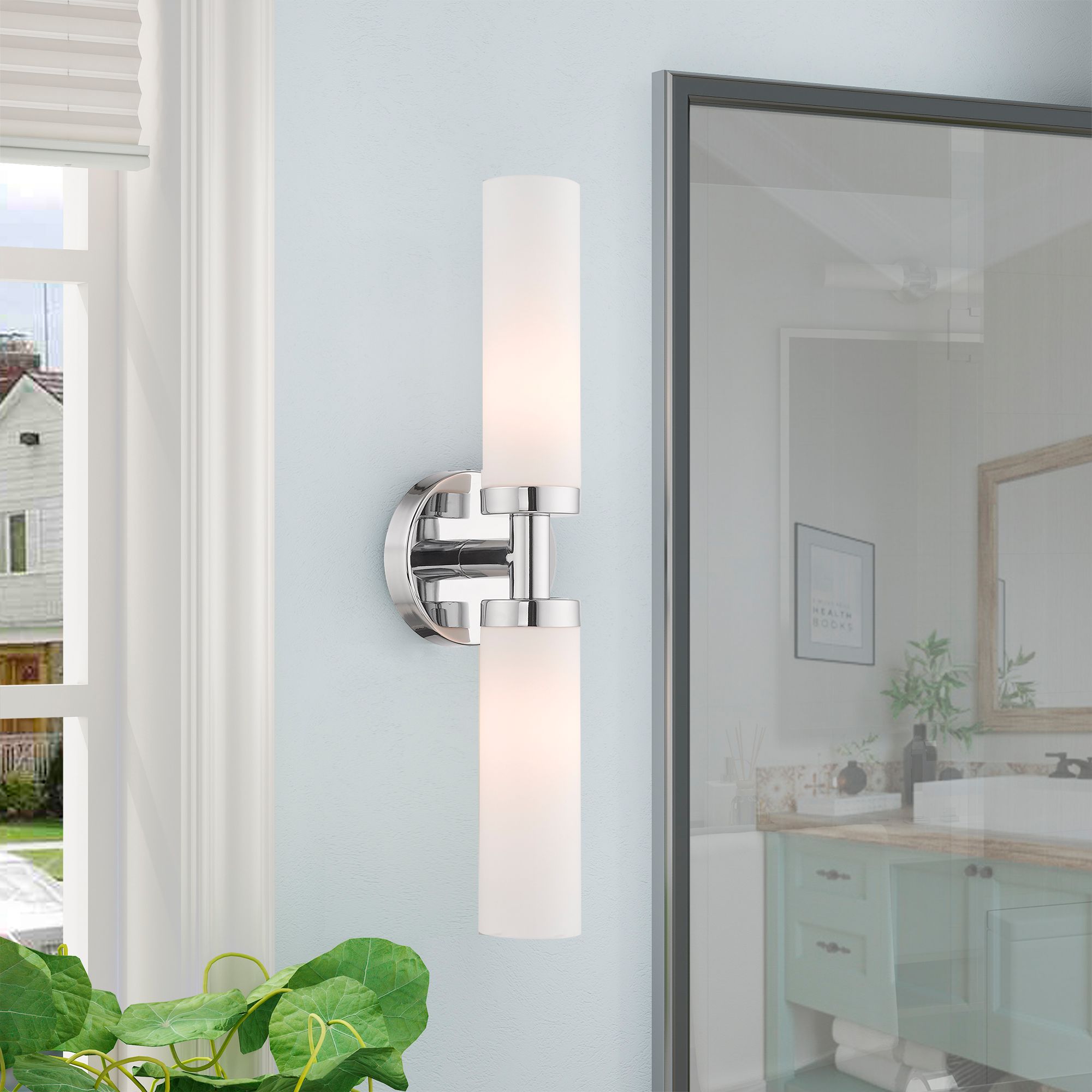 Livex Aero 18" High 2 Light Polished Chrome ADA Bath Light