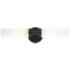 Livex Aero 18" Wide Black Metal and White Glass 2-Light Bath Light