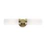 6_Livex Aero 19 1/4" Wide Antique Brass White Glass 2-Light Bath Light more views