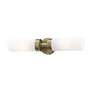 7_Livex Aero 19 1/4" Wide Antique Brass White Glass 2-Light Bath Light more views