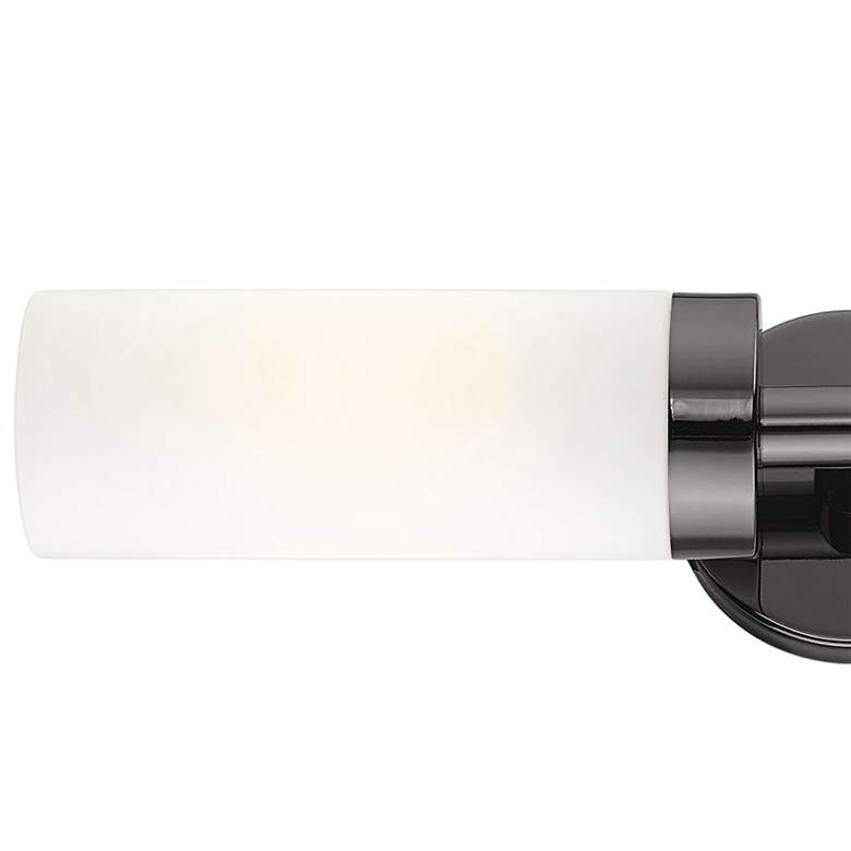 Image 3 Livex Aero 19 1/4 inch Wide Black Chrome White Glass 2-Light Bath Light more views