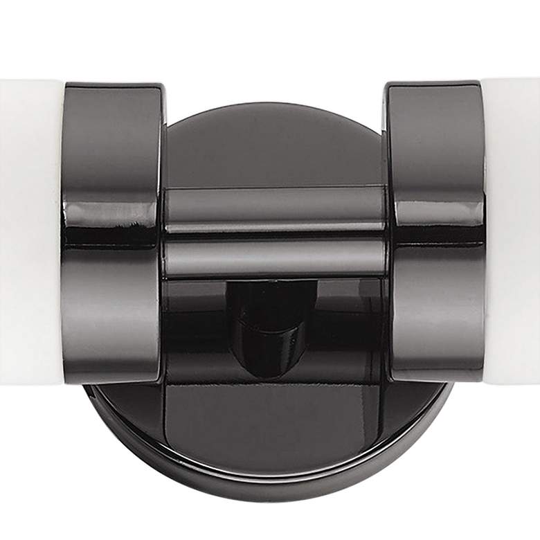 Image 4 Livex Aero 19 1/4" Wide Black Chrome White Glass 2-Light Bath Light more views