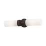 7_Livex Aero 19 1/4" Wide Bronze and White Glass 2-Light Bath Light more views