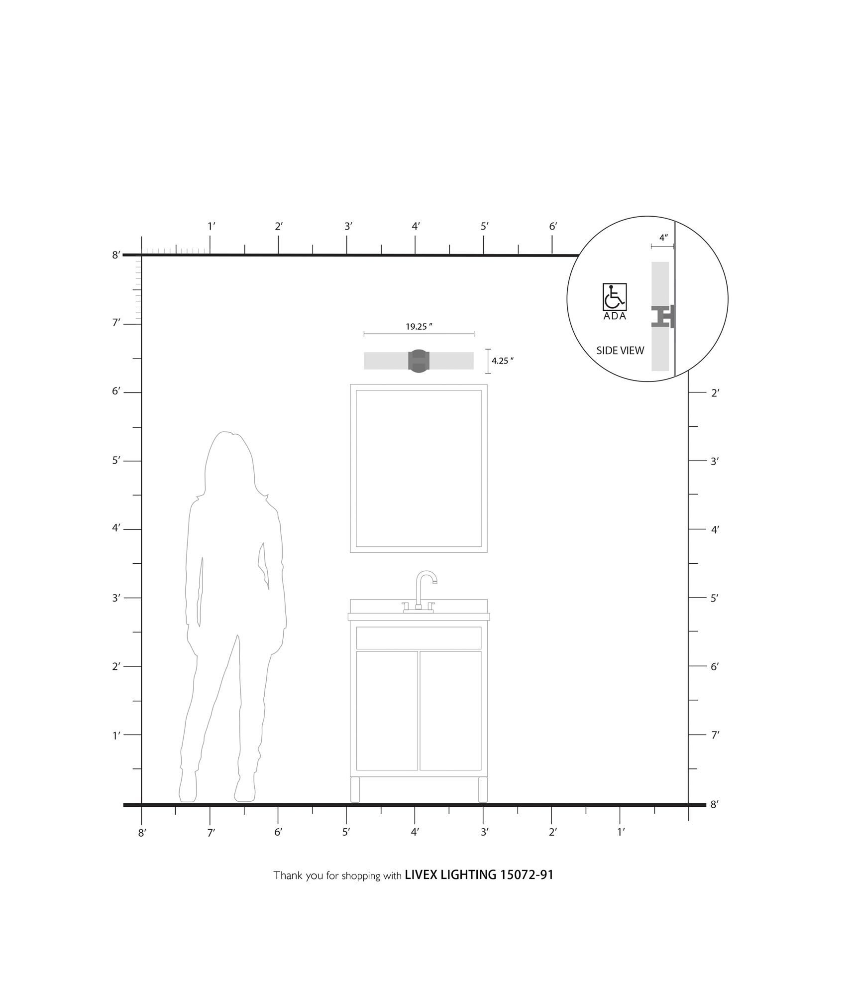 Livex Aero 19 1/4" Wide Brushed Nickel White Glass 2-Light Bath Light
