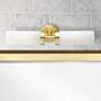 Livex Aero 19 1/4" Wide Satin Brass and White Glass 2-Light Bath Light
