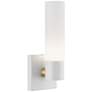 Livex Aero Square 11.25" Textured White and Glass ADA Wall Sconce
