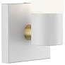 Livex Aero Square 11.25" Textured White and Glass ADA Wall Sconce