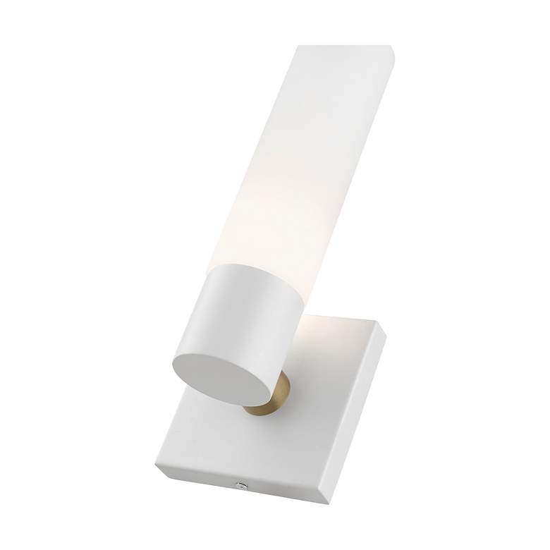 Image 7 Livex Aero Square 11.25" Textured White and Glass ADA Wall Sconce more views