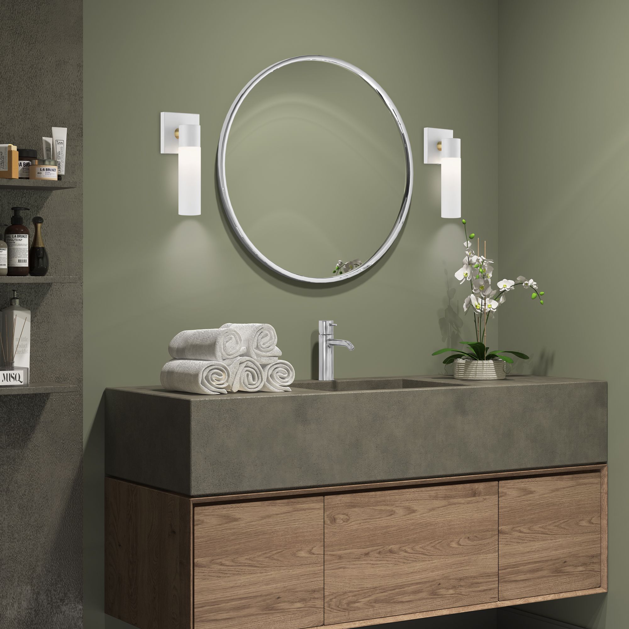 Livex Aero Square 11.25" Textured White and Glass ADA Wall Sconce