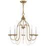 3_Livex Alessia 24" Wide Antique Brass 5-Light Chandelier