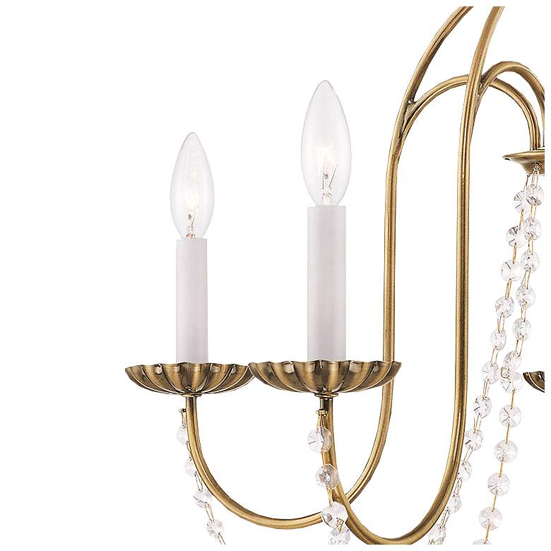 Image 4 Livex Alessia 24" Wide Antique Brass 5-Light Chandelier more views