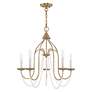 5_Livex Alessia 24" Wide Antique Brass 5-Light Chandelier more views