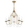 6_Livex Alessia 24" Wide Antique Brass 5-Light Chandelier more views
