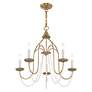 7_Livex Alessia 24" Wide Antique Brass 5-Light Chandelier more views