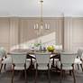 Livex Alessia 24" Wide Antique Brass 5-Light Chandelier in scene