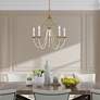 Livex Alessia 24" Wide Antique Brass 5-Light Chandelier in scene