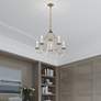 Livex Alessia 24" Wide Antique Brass 5-Light Chandelier in scene