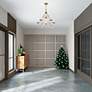 Livex Alessia 24" Wide Antique Brass 5-Light Chandelier in scene