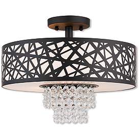 Image2 of Livex Allendale 15" Wide Bronze 3-Light Drum Ceiling Light