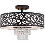 Thumbnail2 of Livex Allendale 15" Wide Bronze 3-Light Drum Ceiling Light