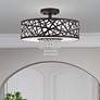 Thumbnail1 of Livex Allendale 15" Wide Bronze 3-Light Drum Ceiling Light