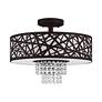 Thumbnail3 of Livex Allendale 15" Wide Bronze 3-Light Drum Ceiling Light more views