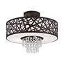 Thumbnail4 of Livex Allendale 15" Wide Bronze 3-Light Drum Ceiling Light more views