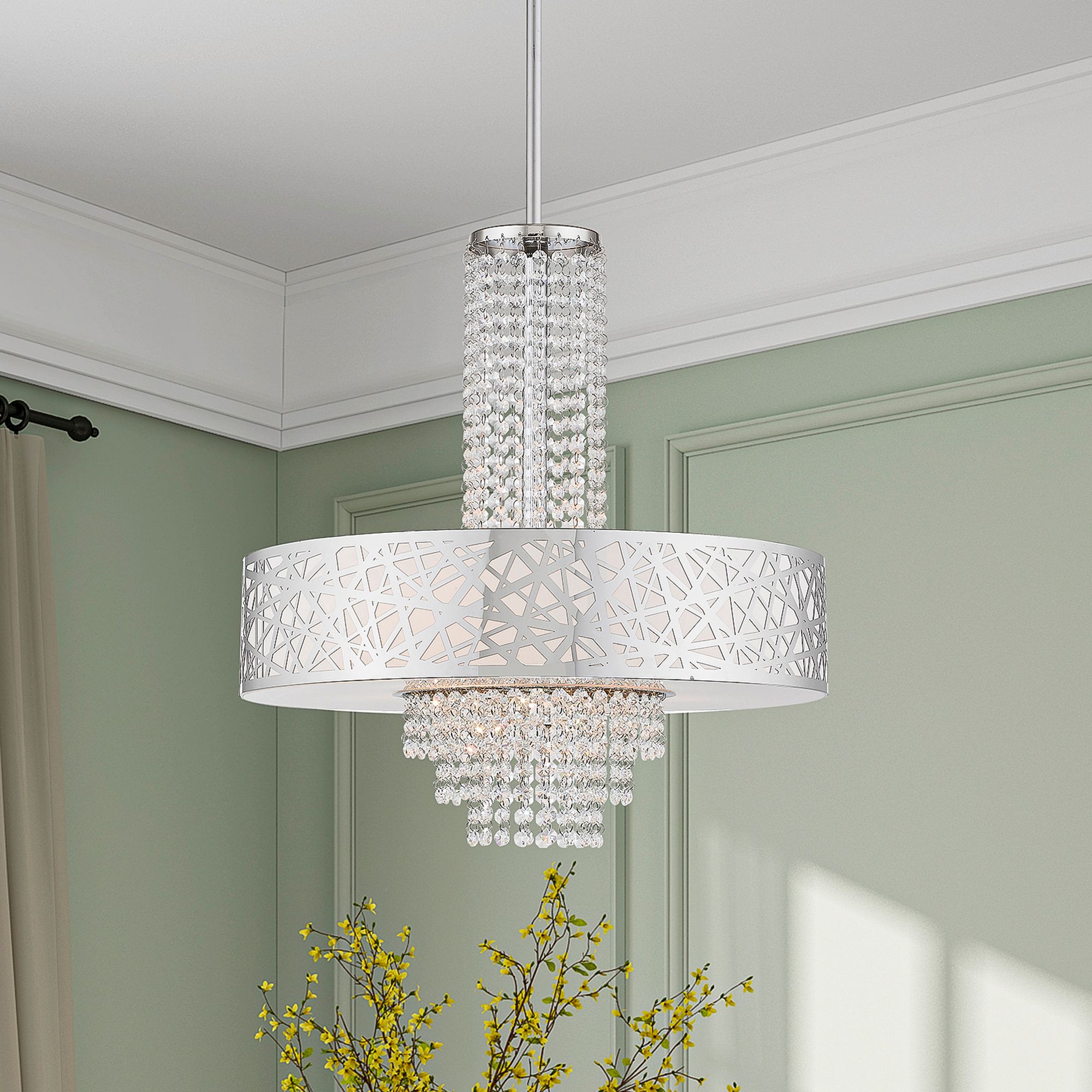 Livex Allendale 22" Wide Polished Chrome Chandelier